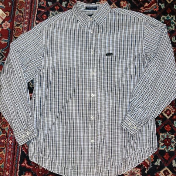 RARE FACONNABLE Albert Goldberg France Mens Dress Button Up Casual Plaid Shirt S - Picture 3 of 16